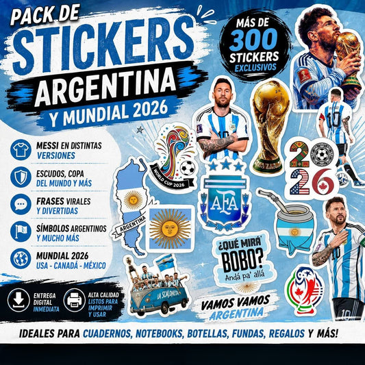 Más de 300 Sticker de la Seleccion y Mundial